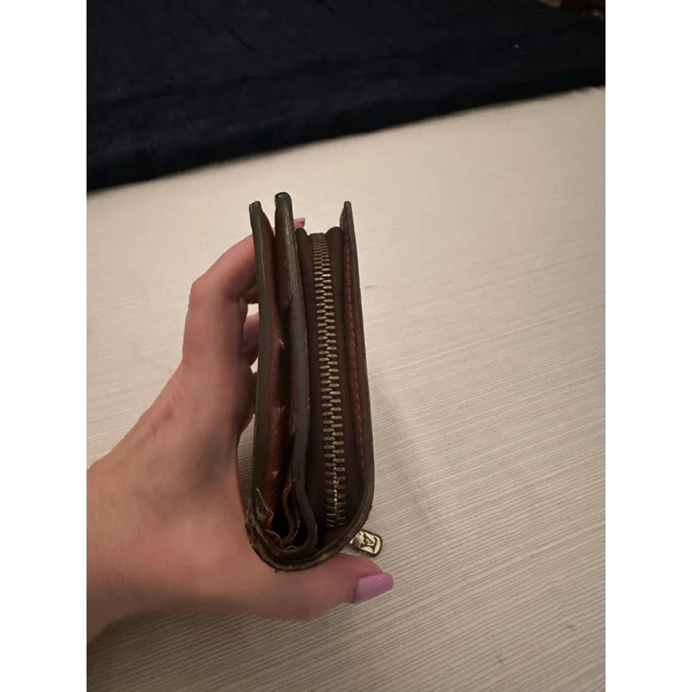 Louis Vuitton Brown & Tan Monogram Snap & Zip Wallet
